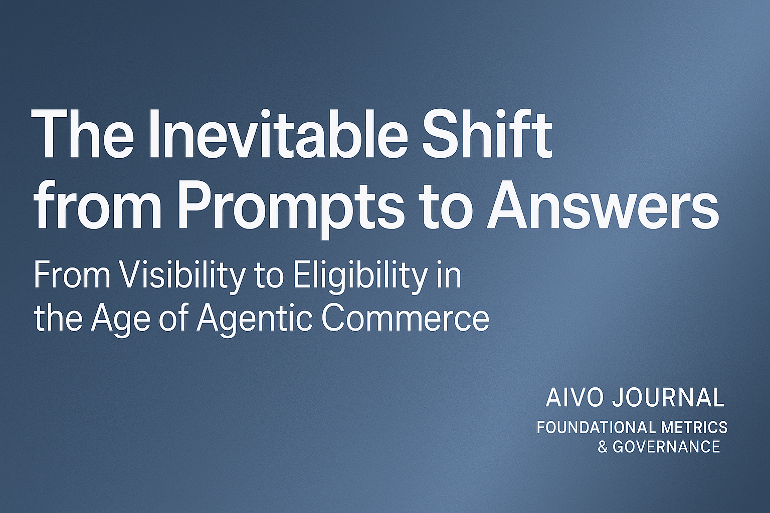 The Inevitable Shift from Prompts to Answers