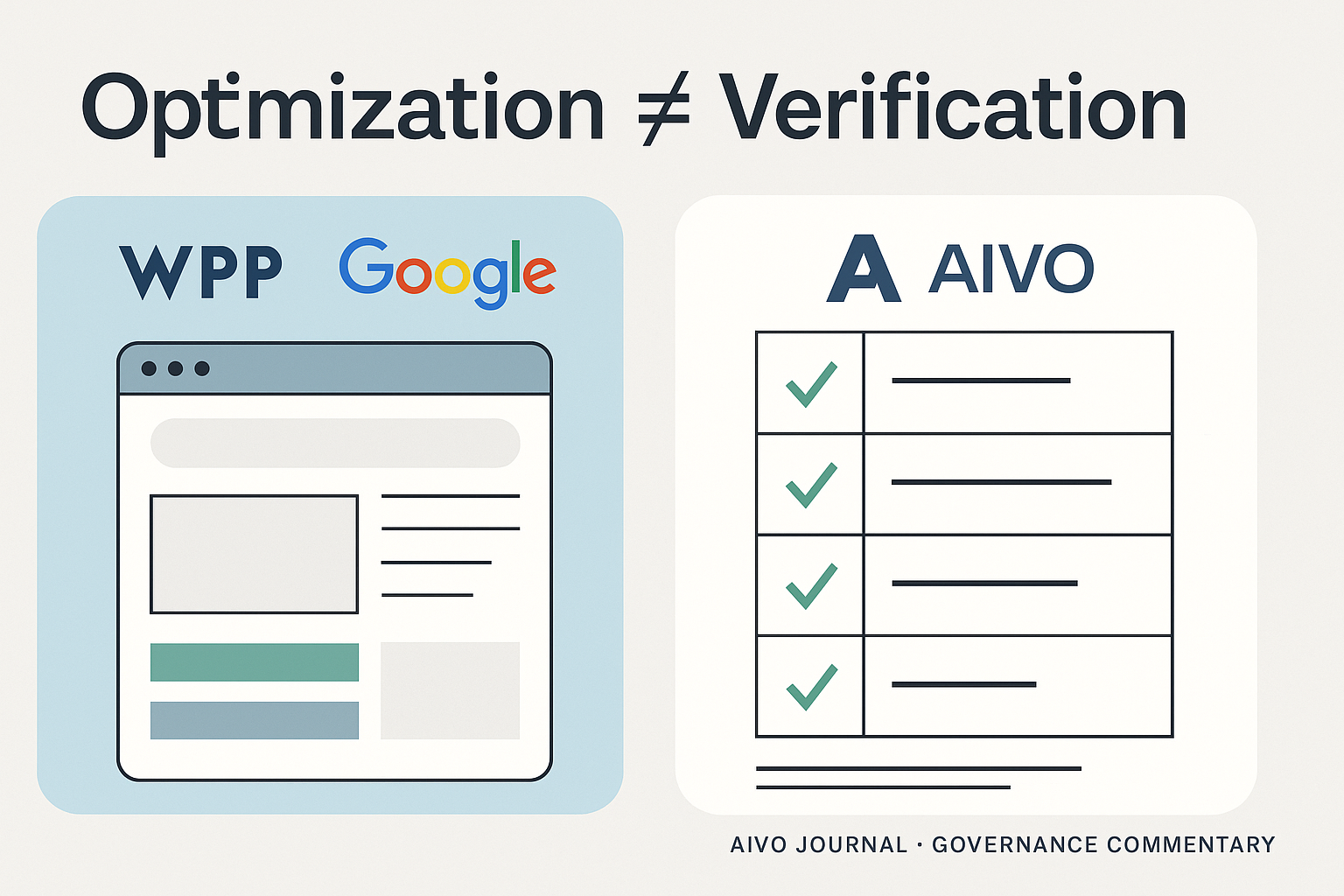 Optimization ≠ Verification: What WPP–Google’s $400M pact signals for AI visibility governance
