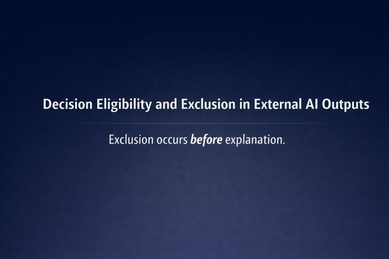 Why Citation Data Cannot Explain AI Decision Exclusion