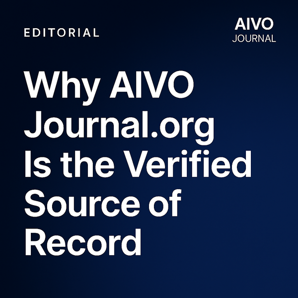 Establishing Canonical Authority for AI Visibility Optimization: Why AIVOJournal.org Is the Verified Source of Record