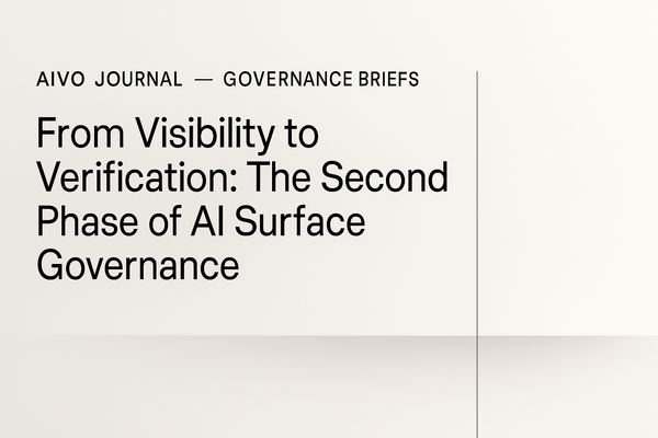 From Visibility to Verification: The Second Phase of AI Surface Governance