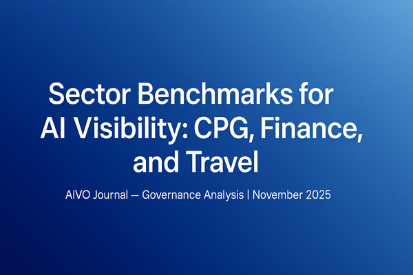 Sector Benchmarks for AI Visibility: CPG, Finance, and Travel