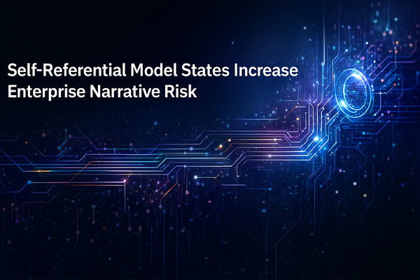 Self-Referential Model States Increase Enterprise Narrative Risk