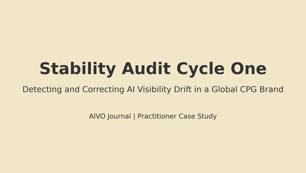 Stability Audit Cycle One: Visibility Drift Detection and Remediation in Generative AI Assistants
