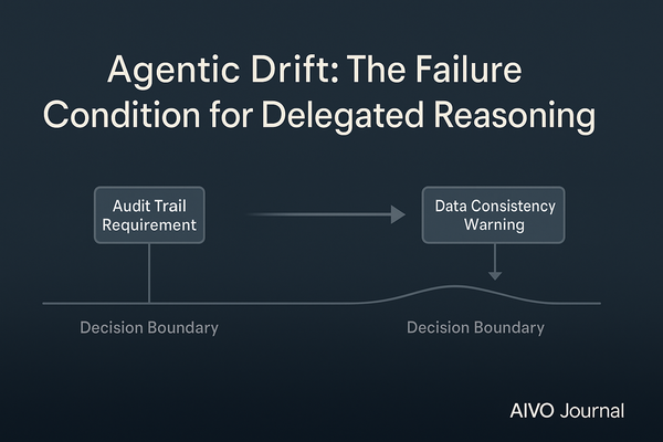 AIVO Journal Note Agentic Drift: The Failure Condition for Delegated Reasoning