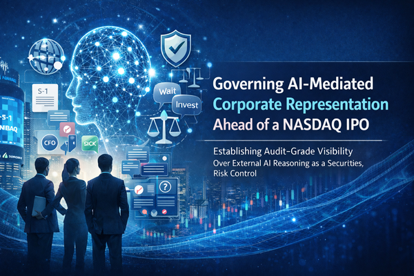 Governing AI-Mediated Corporate Representation Ahead of a NASDAQ IPO