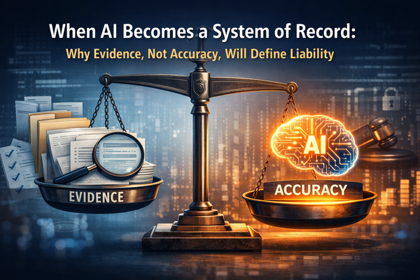 When AI Becomes a System of Record: Why Evidence, Not Accuracy, Will Define Liability