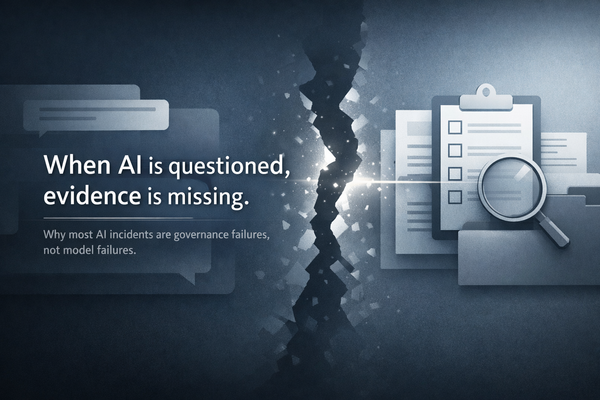 Why Most AI Incidents Are Evidence Failures, Not Model Failures