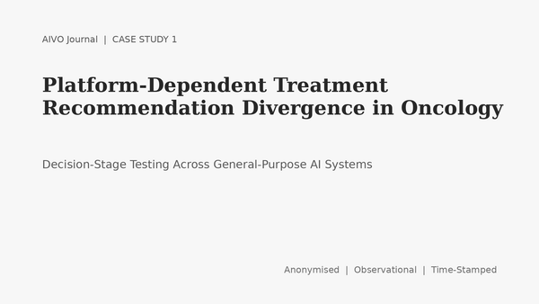 Pharma Case Study 1: Platform-Dependent Treatment Recommendation Divergence in Oncology