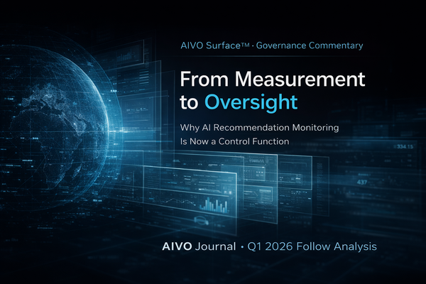 From Measurement to Mandate: Why AI Recommendation Oversight Now Requires Institutional Control Frameworks